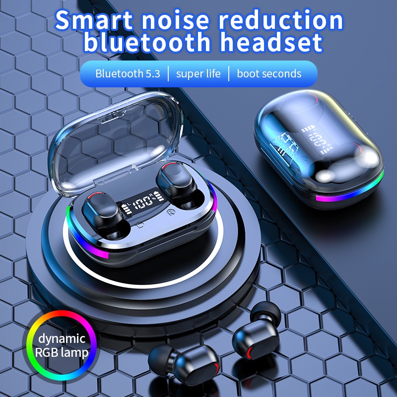 Tai Nghe Bluetooth 5.3 Không Dây TWS K10 Có Đèn LED Hiển Thị Tích Hợp Mic Cho iPhone Xiaomi