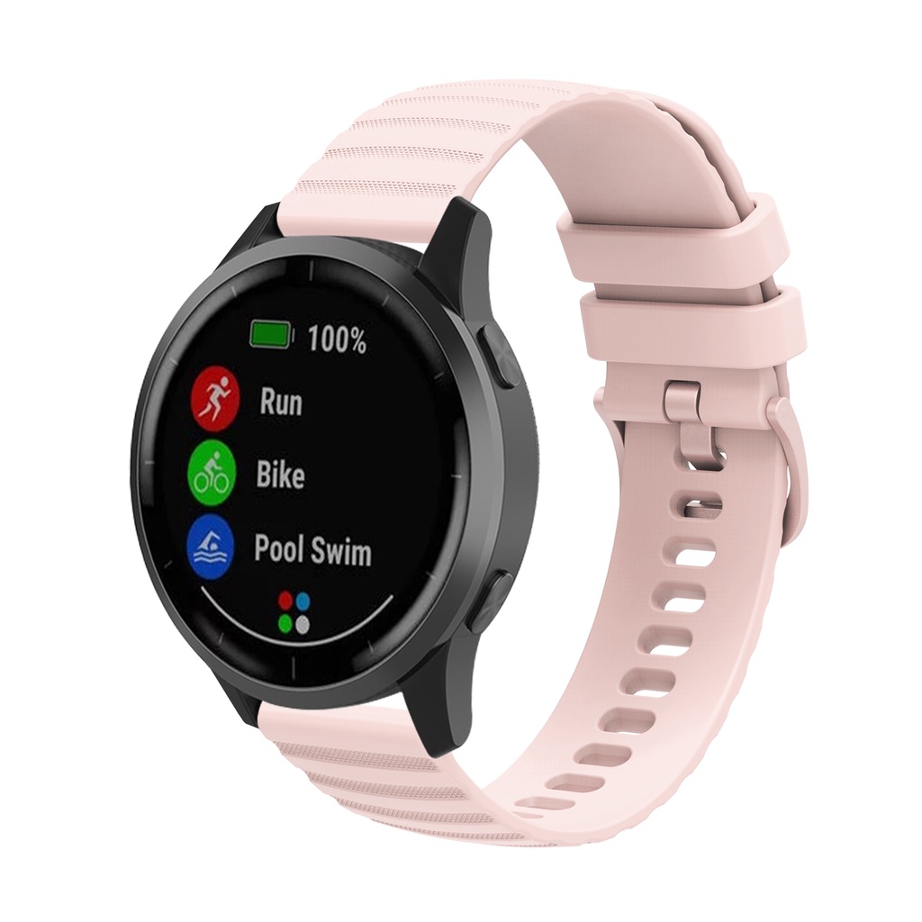 Dây Đeo Silicon 18 20 22mm Cho Garmin Vivoactive 4S 4 3 Forerunner 255 255s 245 645 Music 158 55 Venu SQ 2 2s Plus
