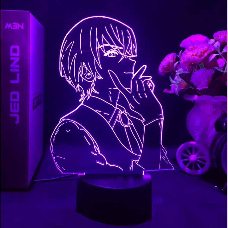 Đèn Ngủ LED 3d Bằng Acrylic Hình Thám Tử Conan Hoạt Hình Sạc USB Dành Cho Trang Trí Nhà Cửa YT2