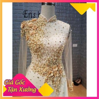 Áo dài cô dâu 6 tà kèm quần