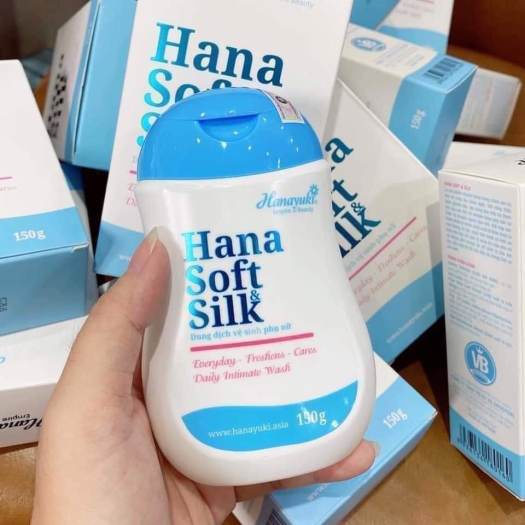 Dung Dịch Vệ Sinh Hanayuki VB Soft & Silk Màu hồng, DDVS Hana phiên bản mới,chiết xuất thiên nhiên, hương thơm nhẹ nhàng