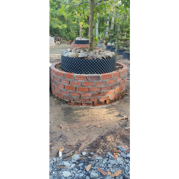 Bầu ươm V6 40cm . Bầu ươm thông minh VietGrow V6. Tặng kèm ốc, vít