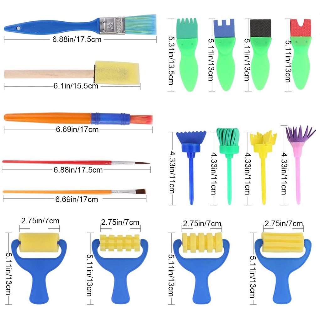 Bộ 42 Cọ Xốp Vẽ Tranh DIY Cho Bé