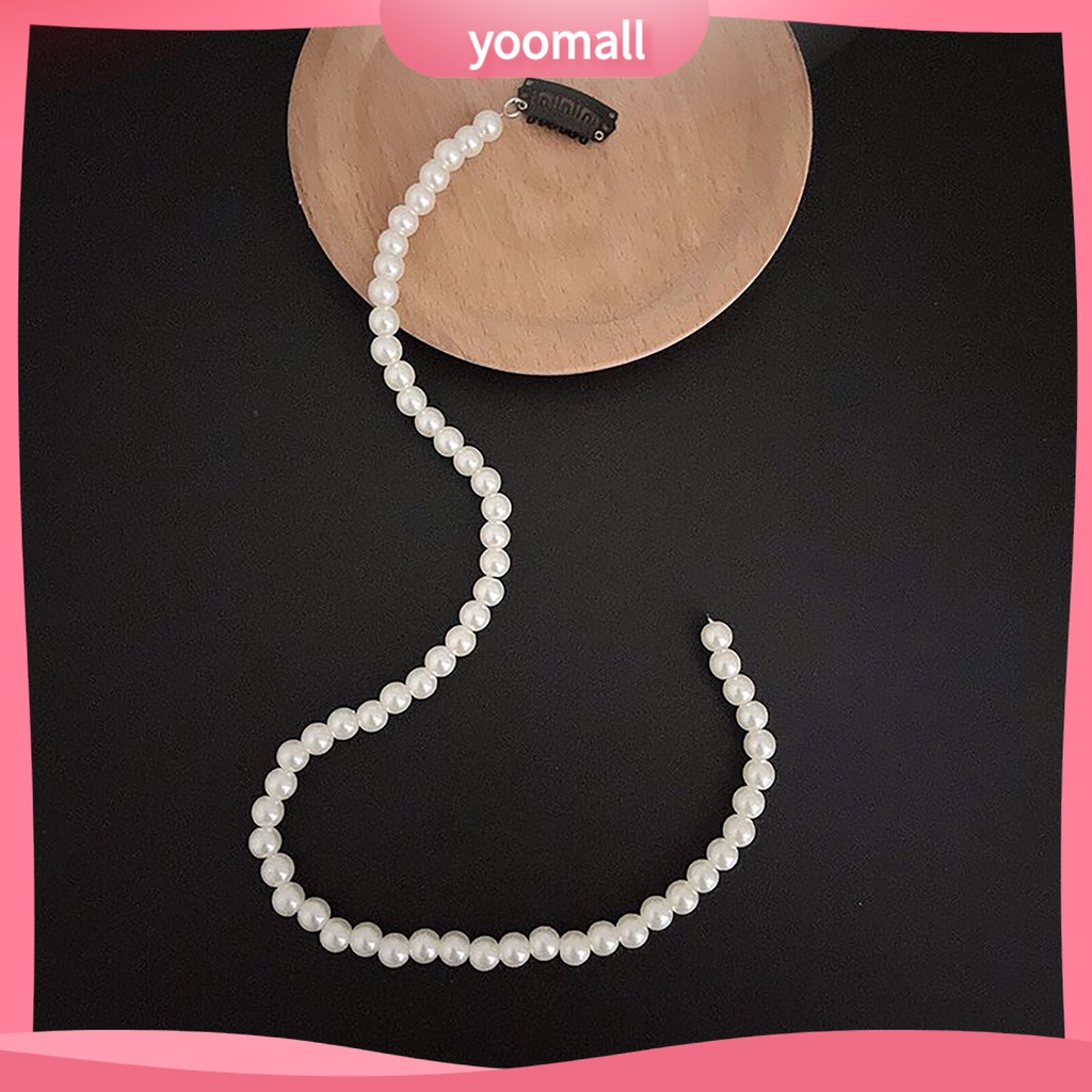 Yoomall| Băng Đô Cài Tóc Đính Ngọc Trai Giả Thời Trang Cho Cô Dâu