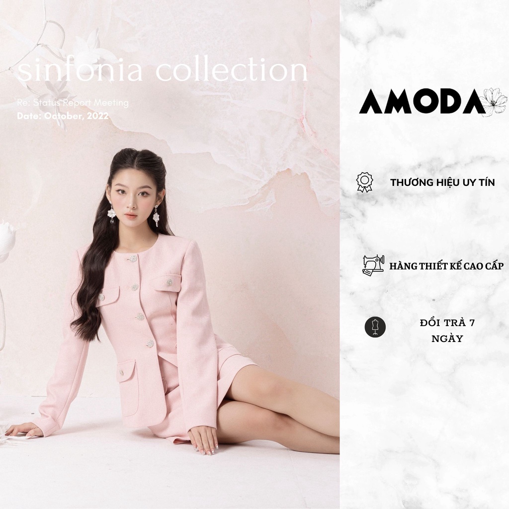 Set thiết kế cao cấp 𝙇𝙪𝙘𝙘𝙮 𝐒𝐞𝐭 áo và chân váy siêu xinh cho nàng AMODA