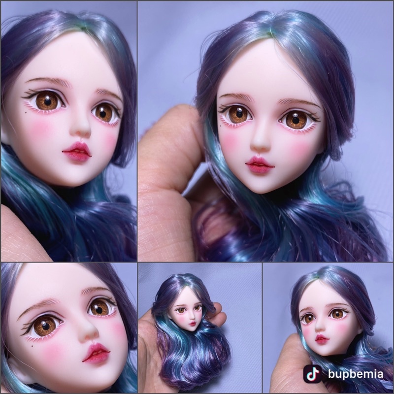 ĐẦU BÚP BÊ xinyi facup tóc nhuộm