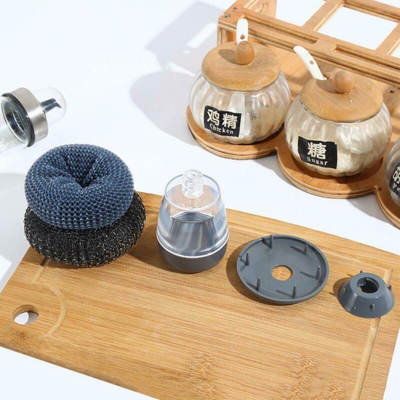 Dụng cụ cọ xoong nồi, cọ rửa chén đát đa năng kèm bình chứa nước tẩy rửa tiện lợi. bảo vệ da tay