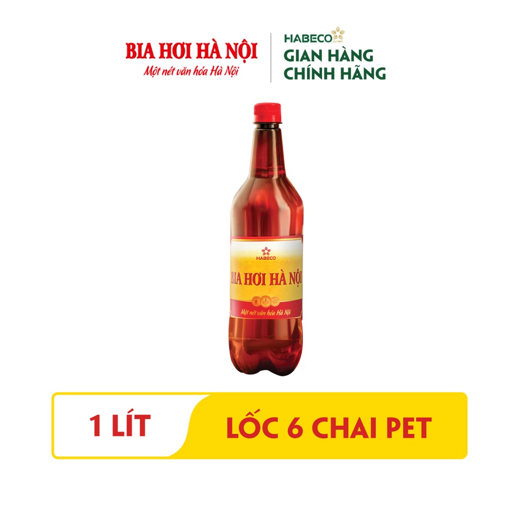 COMBO 2 Lốc 6 chai Bia Hơi Hà Nội - HABECO (1 lít/ chai)