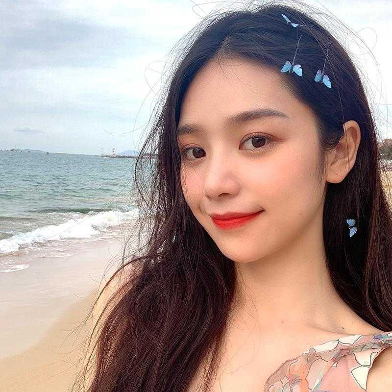 Kẹp Tóc Hình Bướm Màu Xanh Dương Cổ Điển Phong Cách Hàn Quốc Cho Nữ [Kẹp Tóc Phong Cách INS Cơ Bản] [Phụ Nữ Mặc Hàng Ngày]