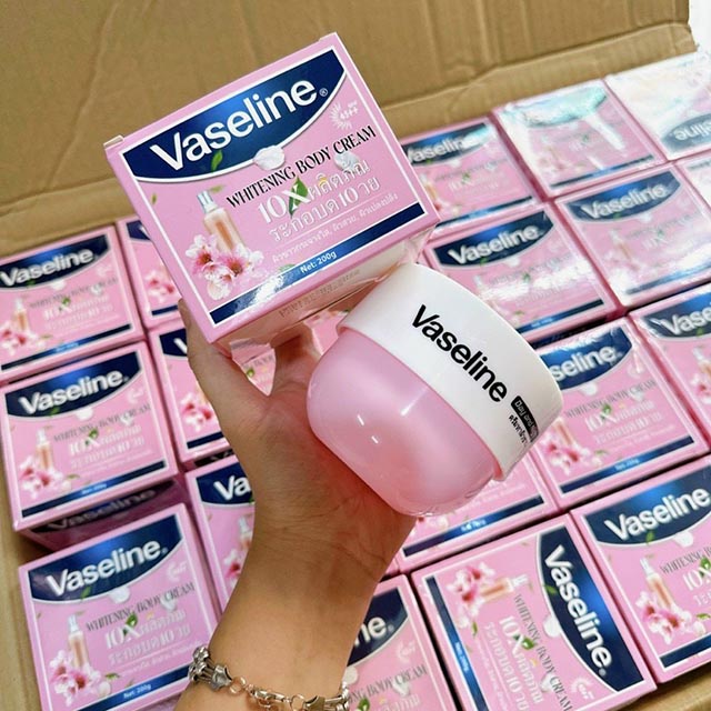 Mẫu Mới - Kem Body Vaseline 10x Hồng 200g Thái Lan