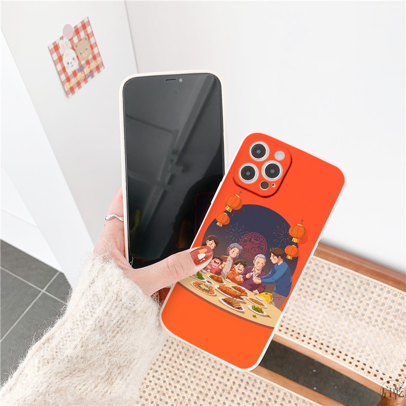 Ốp iphone cạnh vuông gia đình đoàn viên bảo vệ cam 6/6splus/7/7plus/8/8plus/x/xr/xs/11/12/13/14/pro/max/plus/