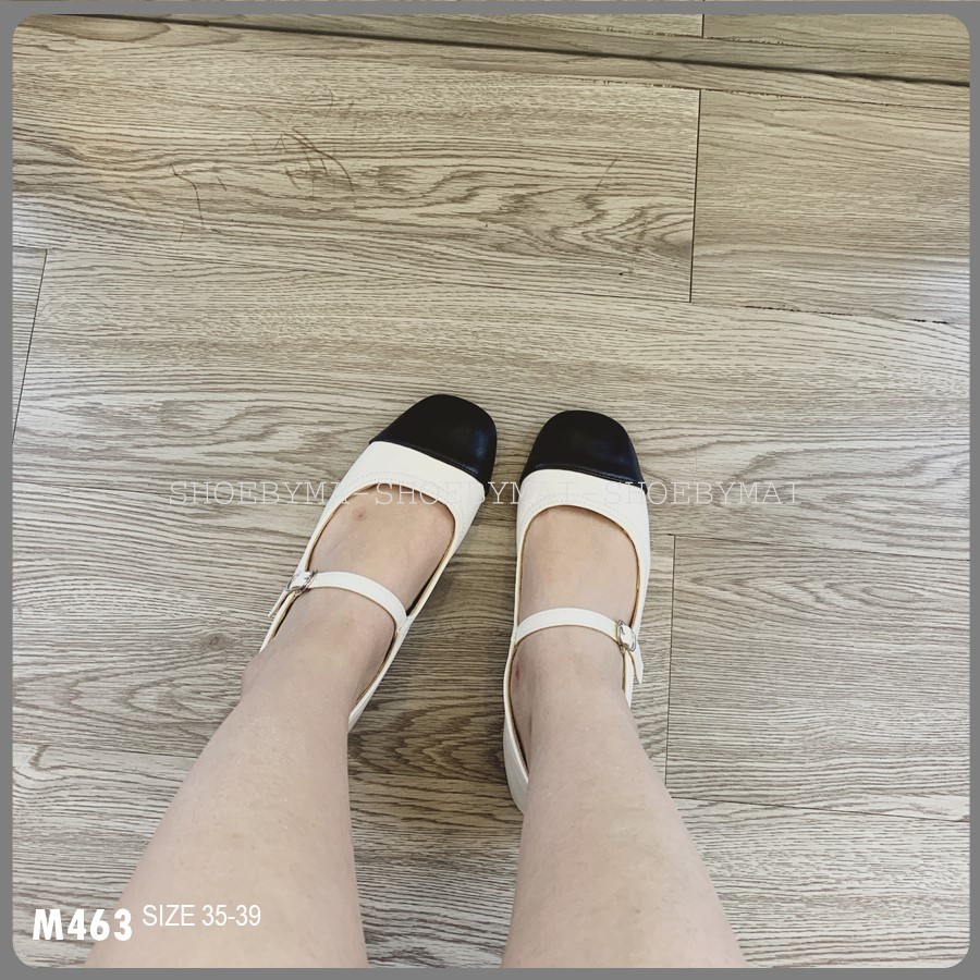 Giày búp bê nữ quai ngang da mềm M463