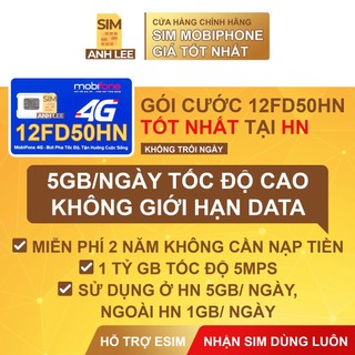 Sim 12fd50hn - miễn phí 22,5 tháng không cần nạp tiền - data không giới hạn