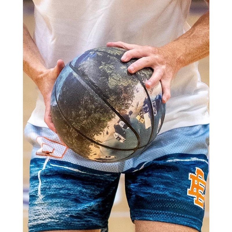 Eric Emanuel Quần Short Thể Thao Dài Đến Đầu Gối Phối Lưới Thoáng Khí Phong Cách Mới Cho Nam