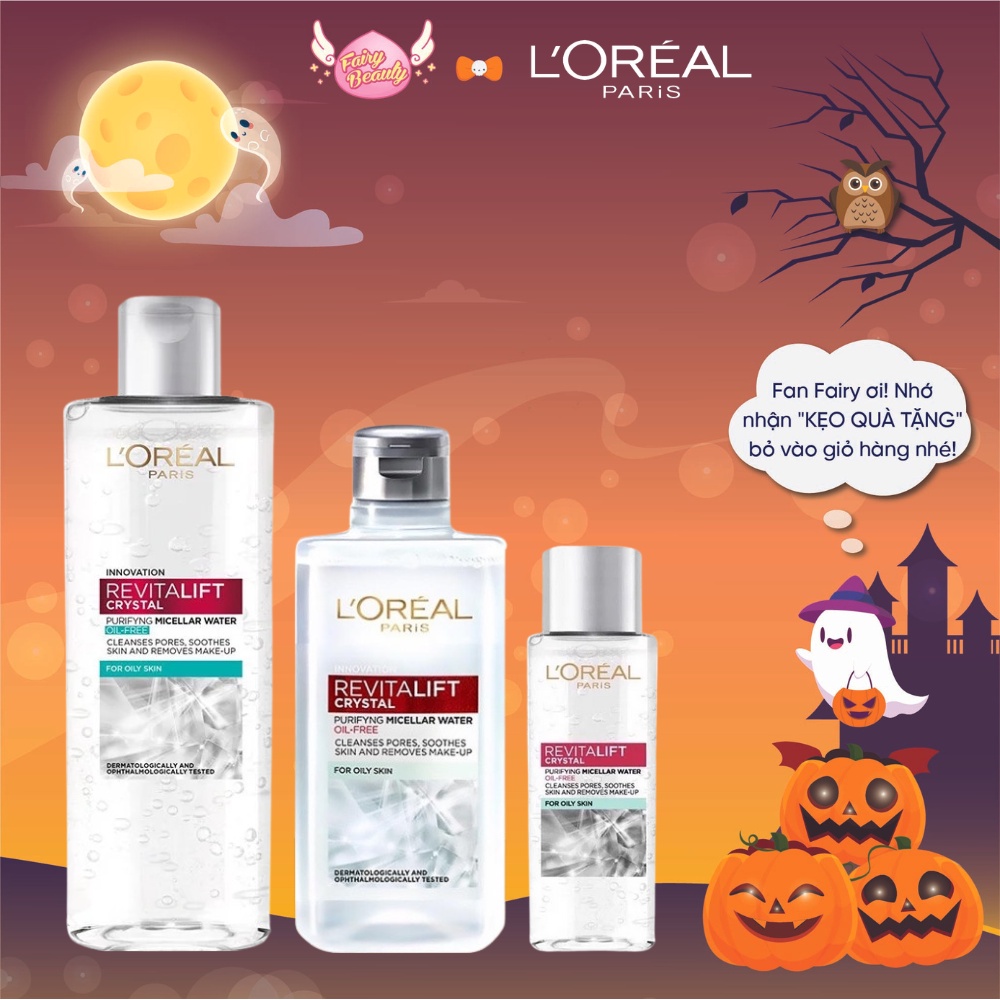 Nước Tẩy Trang Làm Sạch Chuyên Sâu Cho Da Dầu Revitalift Crystal Purifying Micellar Water 400/95/30ml