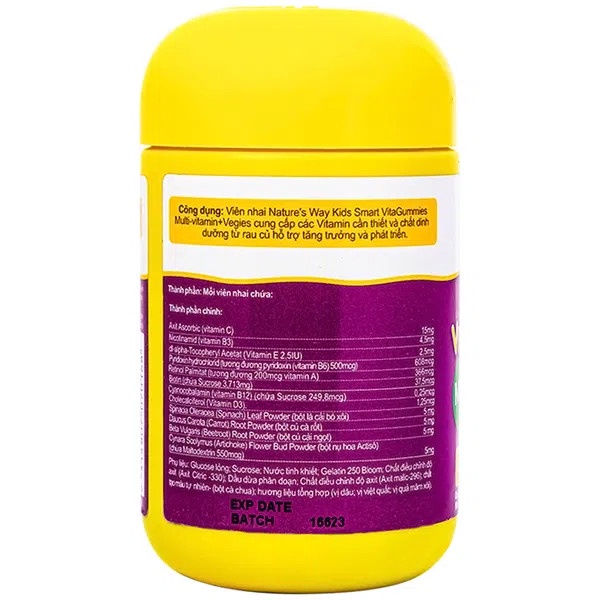 Kẹo Dẻo Nature'S Way Kids Smart Vita Gummies Multivitamin For Fussy Eaters Kích Thích Ăn Ngon Cho Bé