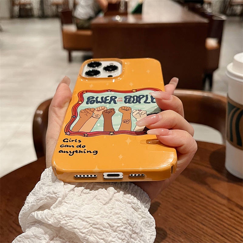 Ốp điện thoại họa tiết cô gái năng lượng sáng tạo cá tính thích hợp cho Apple iPhone 13 14 12 Mini 11/ XR/ XS BNMT