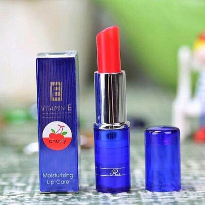 Son Dưỡng Môi Aron Vitamin E Cherry Có Màu Hồng Cánh Sen rất nhẹ