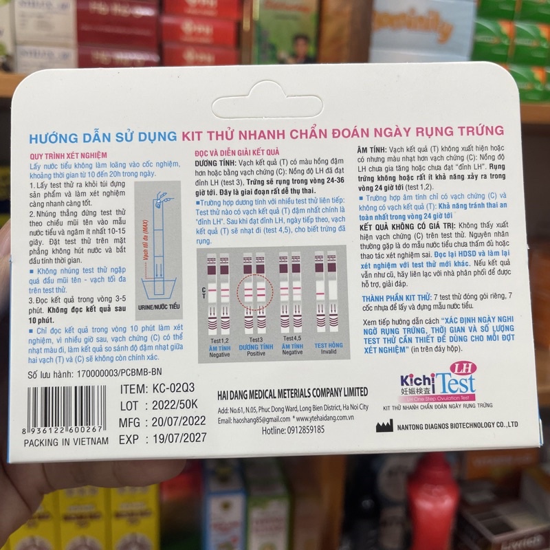 Que thử rụng trứng Kichi Test