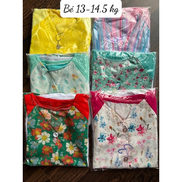 Bà Ba hoạ tiết hoa với nhiều màu sắc tươi sáng đẹp mắt cho bé Gái từ 7-30 kg