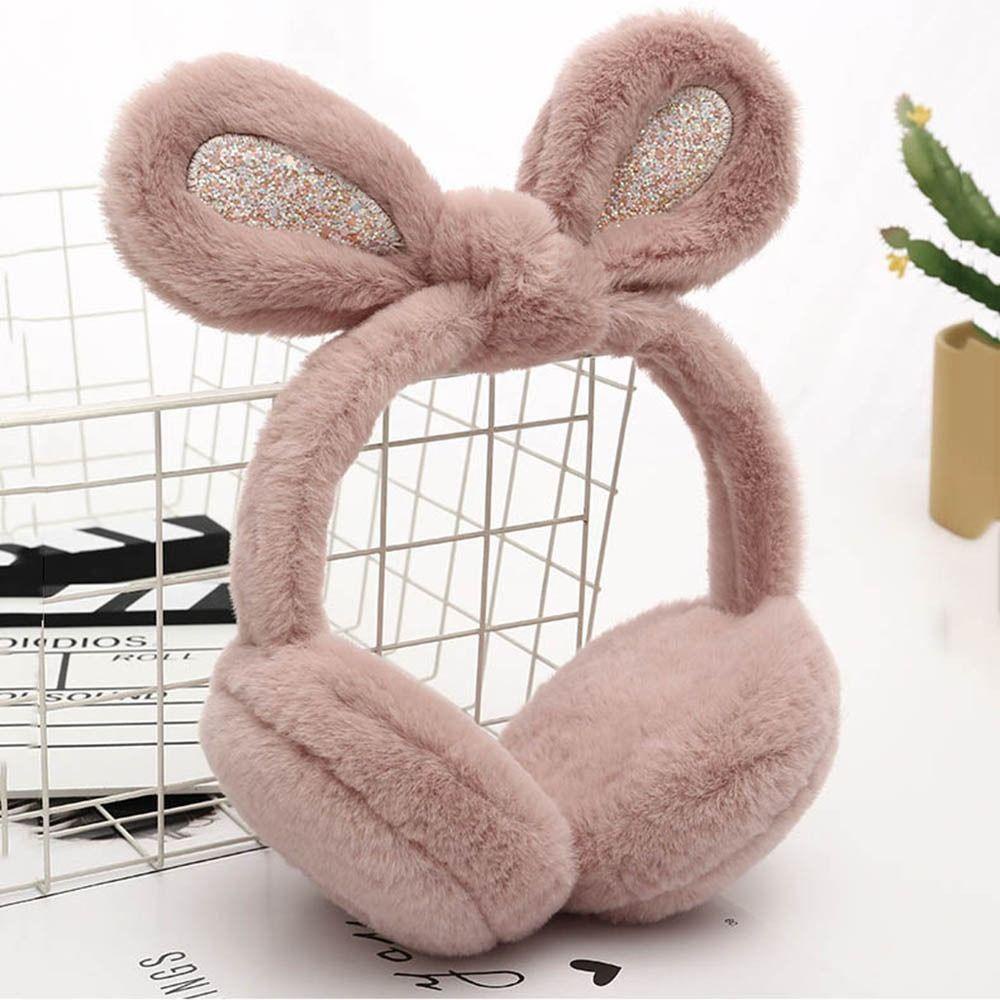 Bông Chụp Tai Giữ Ấm Màu Trơn Hình Tai Thỏ Thời Trang Cho Nam