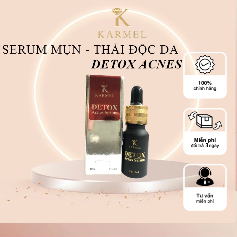 Serum Mụn da sần, mờ thâm nám, đều mầu da, dưỡng trắng da, Kiềm dầu thu nhỏ lỗ chân lông-Detox Acnes Karmel(Kamel)