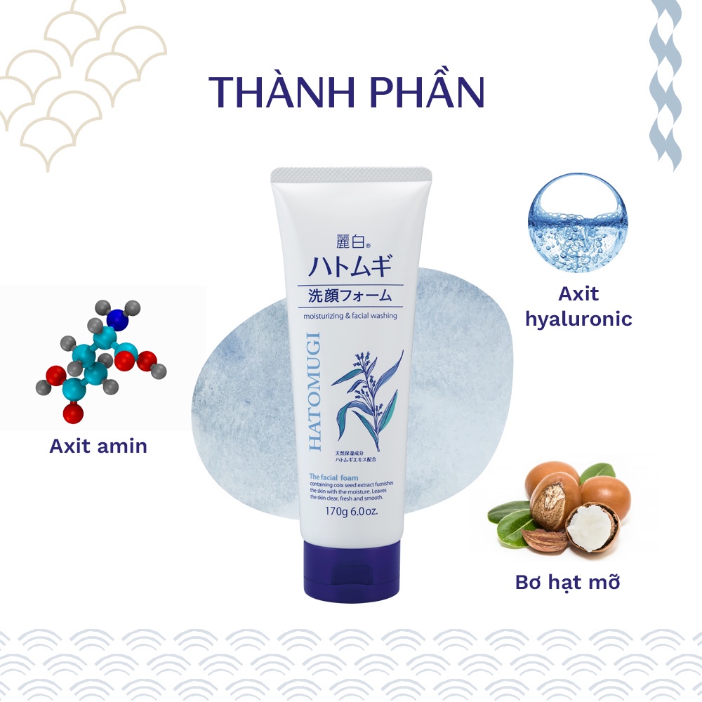 Sữa Rửa Mặt Tẩy Trang Và Làm Sáng Da Reihaku Hatomugi Cleansing Foam 130g / 170g / 160ML