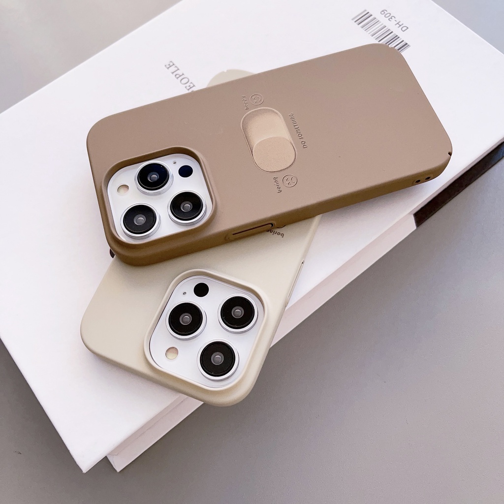 Ốp Điện Thoại PC Cứng Viền TPU Dẻo Mặt Nhám Chống Sốc Đơn Giản Cho iPhone 14 13 12 11 Pro Max XR XS 7 8 Plus