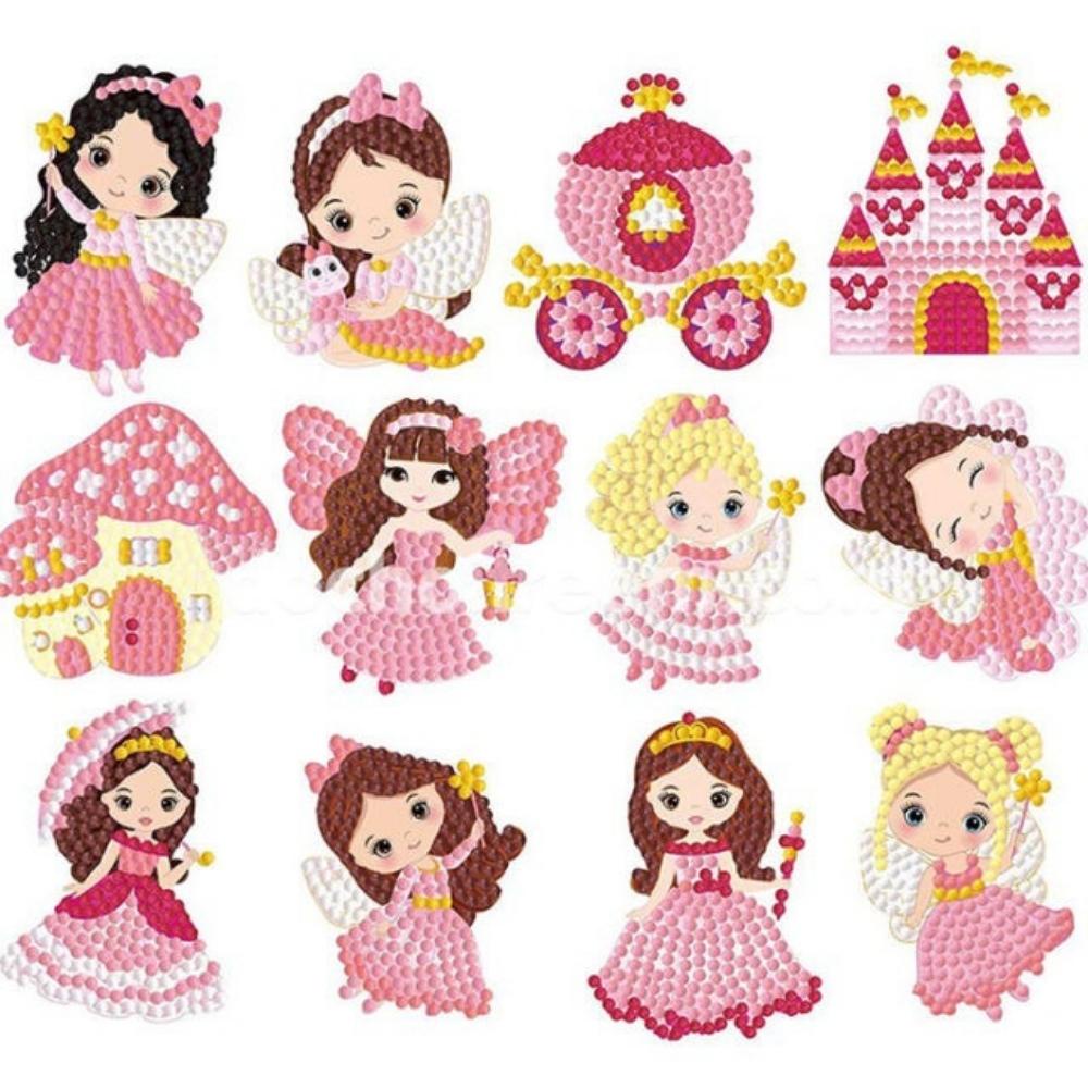 Tranh Đính Đá Cho Bé, Sticker Đính Đá Mini DIY Trang Trí Đồ Vật, Đồ Chơi Thủ Công Cho Bé Dán Điện Thoại Di Động...