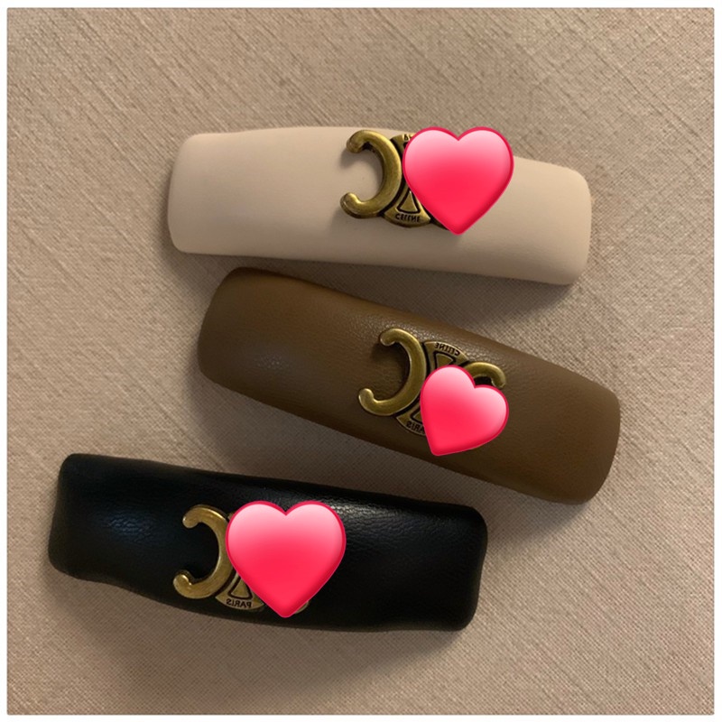 Kẹp Tóc Bằng Da PU Phong Cách Pháp Cổ Điển F02