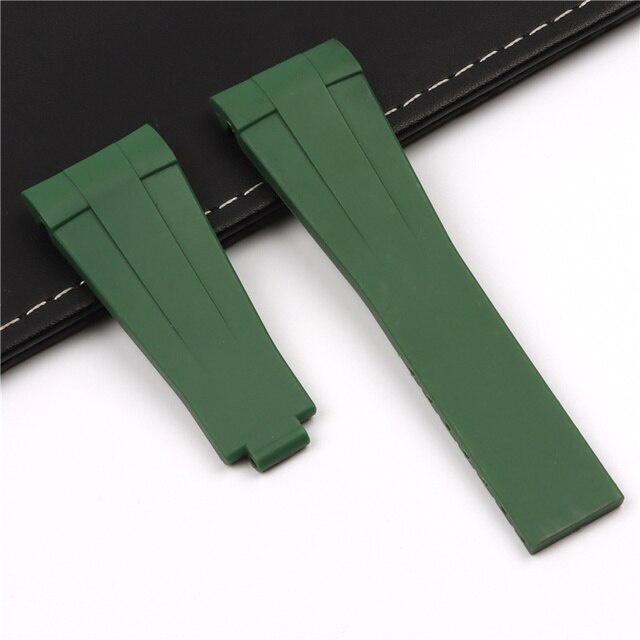 Dây silicone đầu cong size 20/21mm cho đồng hồ rolex