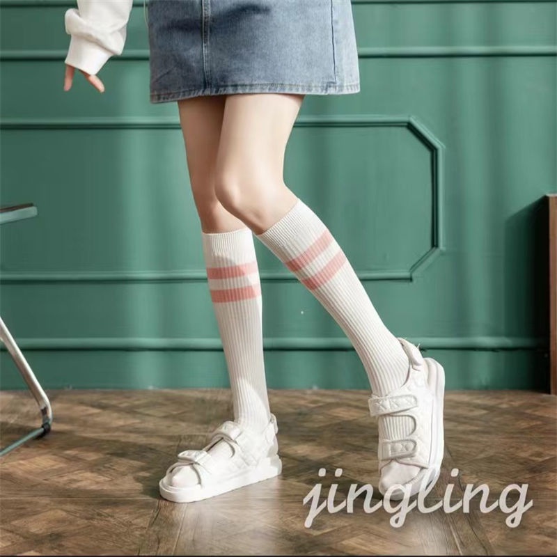 Tất Bắp Chân Dài Tới Đầu Gối Phong Cách Preppy JK Cho Nữ