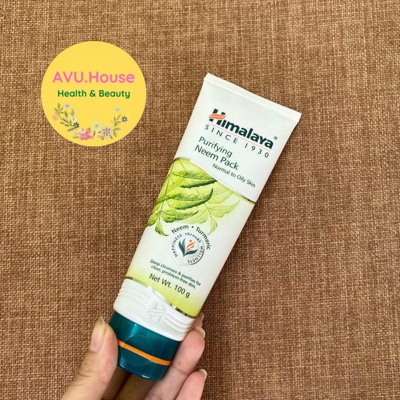 Mặt nạ đất sét lá neem loại bỏ mụn, bã nhờn và mờ thâm Himalaya Neem Face Pack 50g, 100g