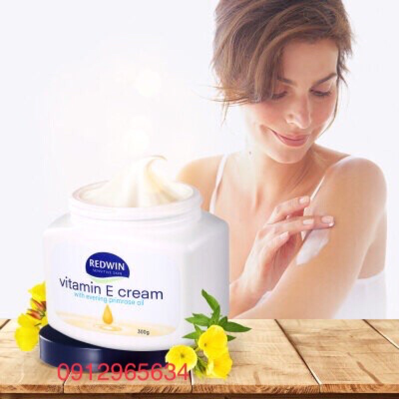 Kem dưỡng da dưỡng ẩm vitamin E REDWIN của Úc giúp da mịn mềm trong mùa hanh khô chính hãng 300g