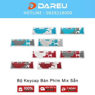 Bộ keycap bàn phím mix sẵn, keycap pbt xuyên led mix màu chuẩn