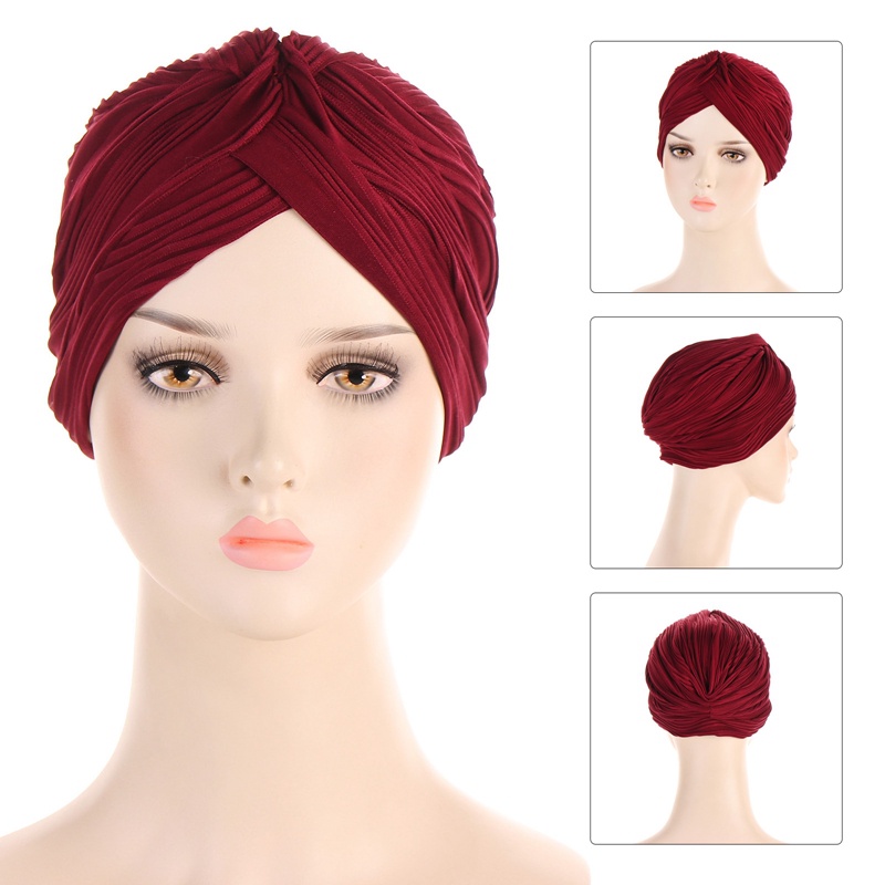 Mũ Turban Co Giãn Màu Sắc Thời Trang Cho Nữ