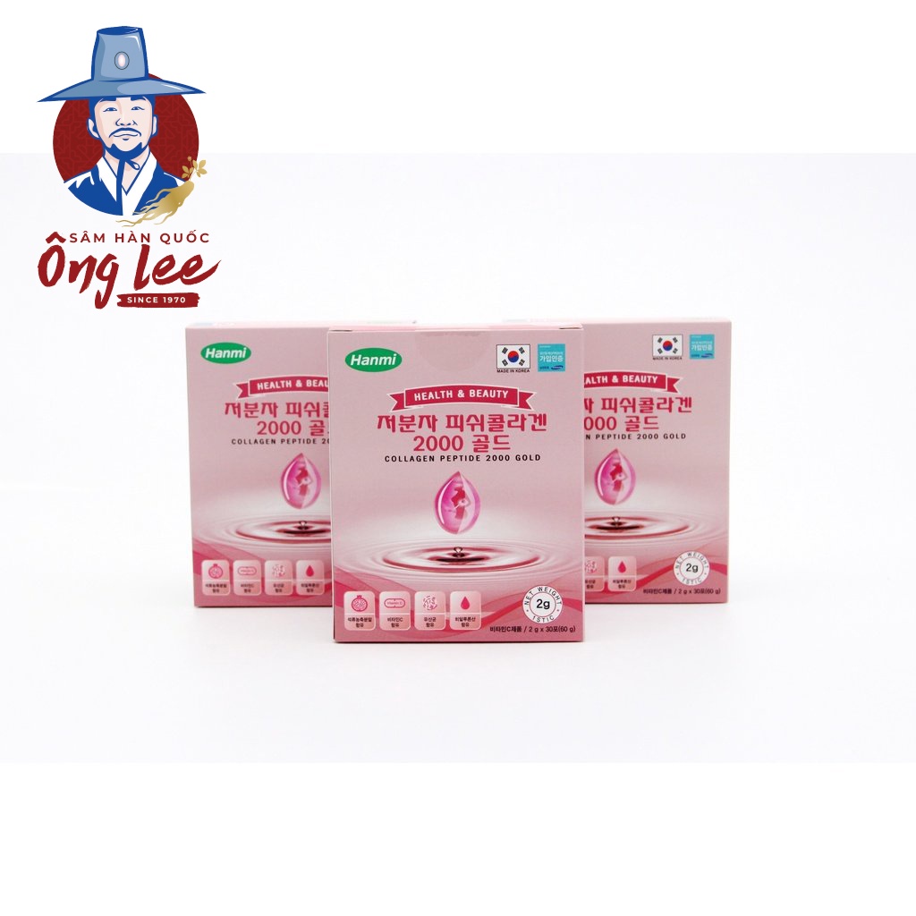 Collagen Peptide 2000 Gold Hanmi 30 gói x 3 hộp