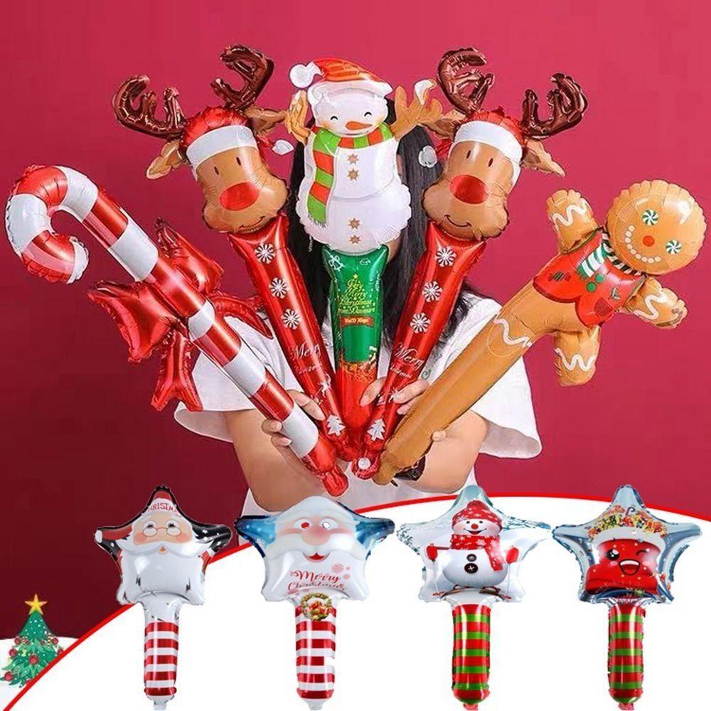 Gậy Bơm Hơi Hình Ông Già Noel / Bánh Gừng / Ông Già Noel Dùng Trang Trí Tiệc Giáng Sinh