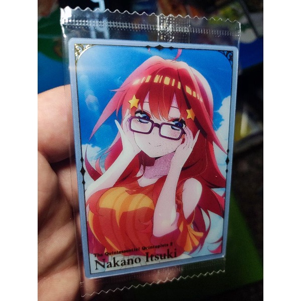 Thẻ bánh xốp Nanako Itsuki Gotoubun 5 nàng dâu chính hãng bandai