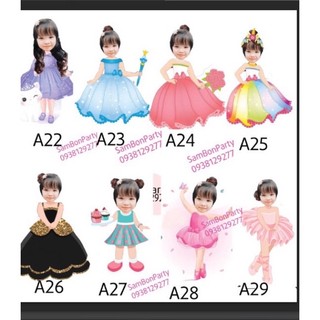 Chibi trang trí sinh nhật bé trai, gái