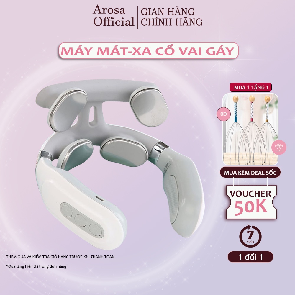 Máy Mát-xa Cổ AROSA, Nhiều Chế Độ Massage, Giúp Giảm Đau Nhức, Mệt Mỏi Vùng Cổ Vai Gáy, Sử Dụng Cổng Sạc USB JT008