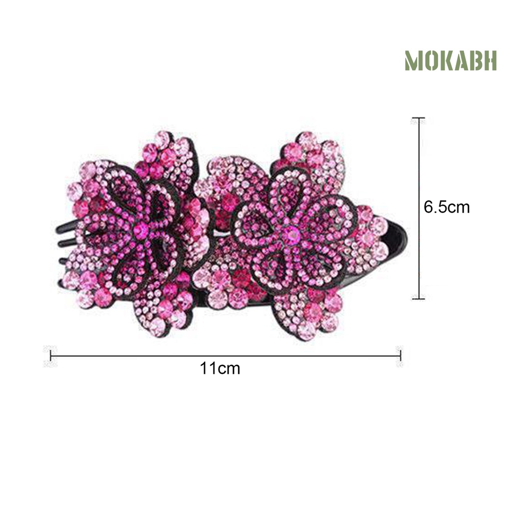 Kẹp Tóc Đính Đá Phong Cách Vintage Thanh Lịch Cho Nữ