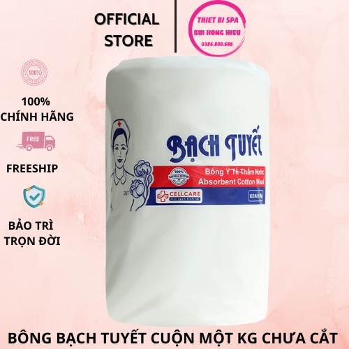 Bông bạch tuyết cuộn một kg chưa cắt chuyên dùng trong spa, thẩm mỹ viện