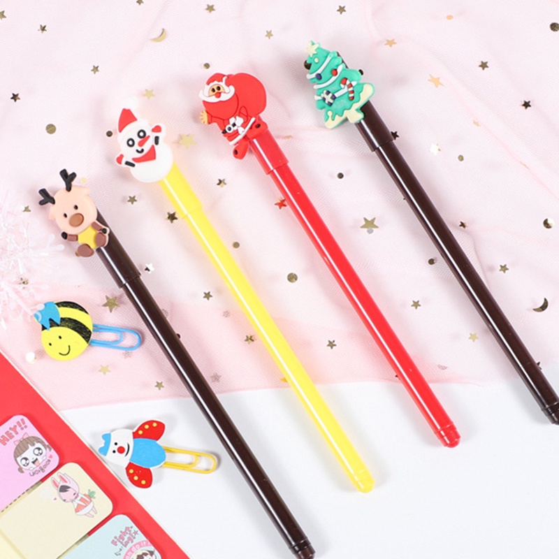 Set 4 Bút Mực Gel Ngòi 0.5mm Họa Tiết Giáng Sinh Dễ Thương