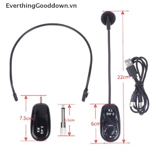 EverthingGooddown Headset 2.4G Wireless Microphone Transmitter With Receiver for Voice Amplifier vn