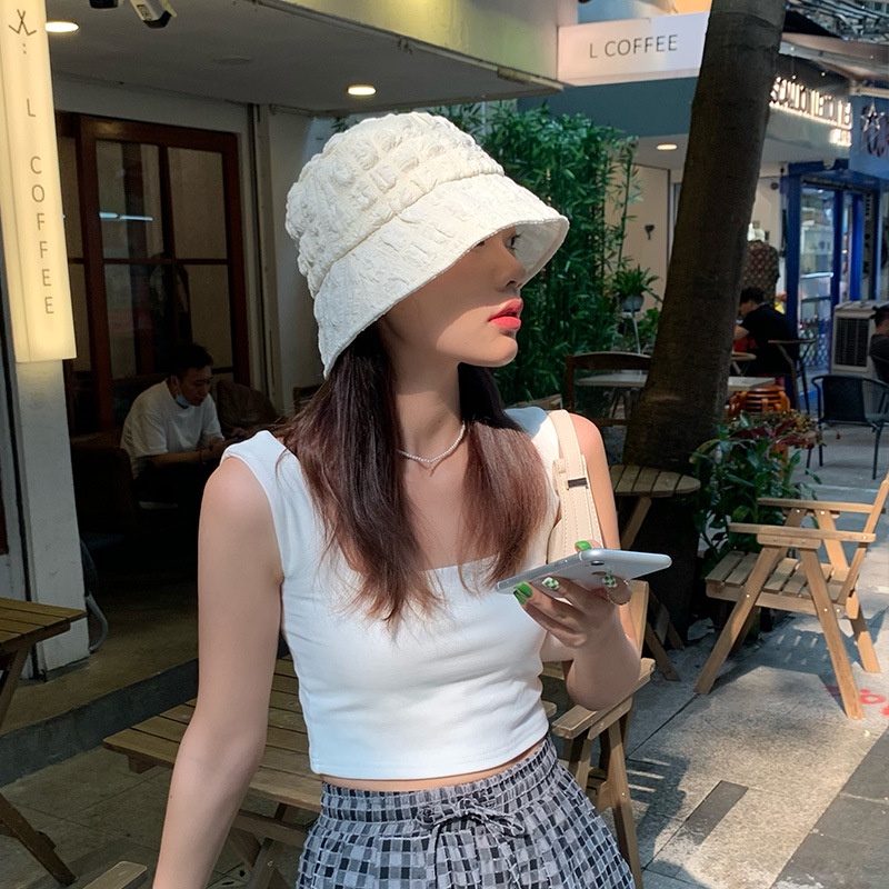 Nón Vải Ô Vuông Phồng Sweet Friend Siêu Xinh RQN2193