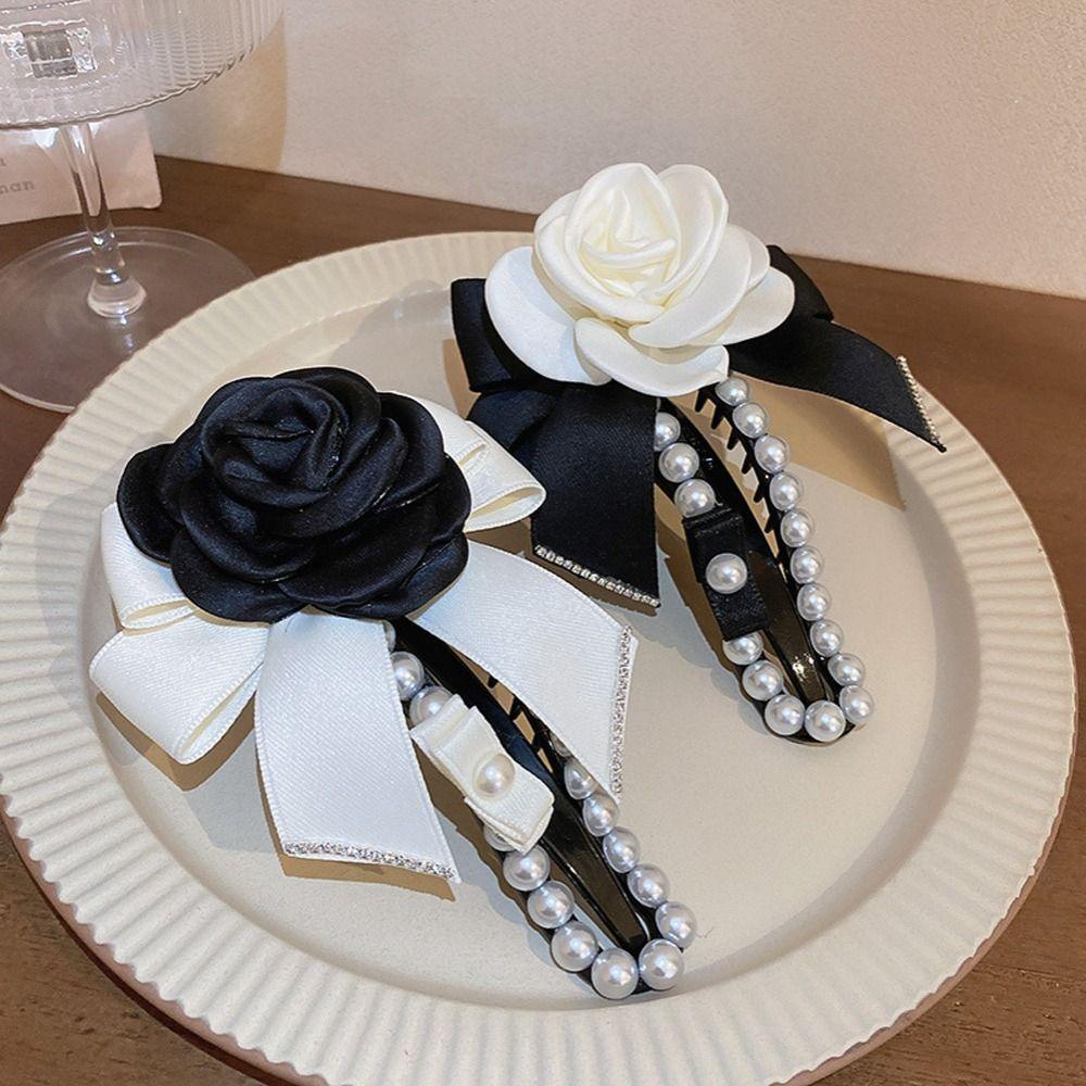 Kẹp Tóc Thắt Nơ Sau Lưng Phong Cách Vintage Dành Cho Nữ|Kẹp Tóc Mỏ Vịt Phong Cách Retro Thời Trang