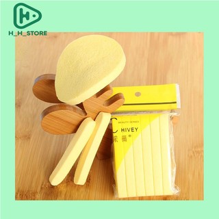 Sét 12miếng ❤𝑭𝒓𝒆𝒆𝒔𝒉𝒊𝒑❤bông mút nở rửa mặt chivey