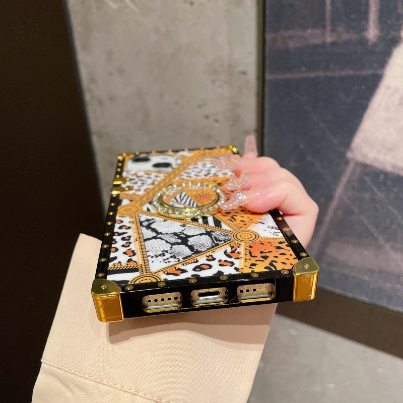 Ốp Điện Thoại Vuông Họa Tiết Da Báo Cho Samsung Galaxy m13 f62 m62 M53 M33 M23 F23 A03S CORE M52 A02S F22 M32 4G F52 5G