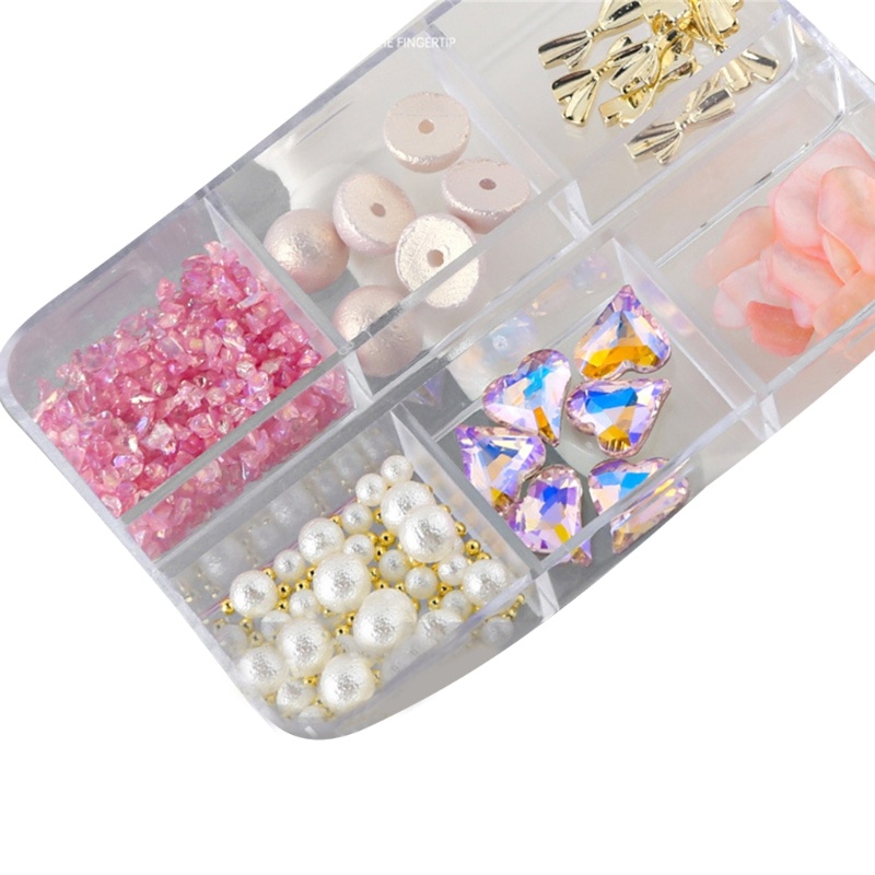 Set Đá Pha Lê &amp; Ngọc Trai Trang Trí Móng Nghệ Thuật DIY